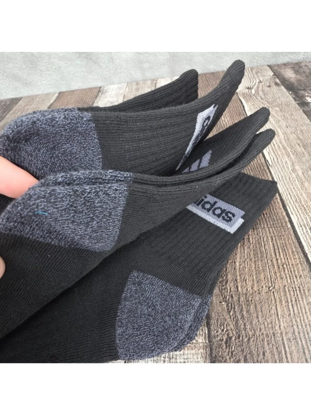 Adidas Cushioned Aeroready Compressions Socks Black 3 Pack 6-12 High Quarter New